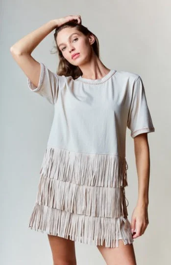 Fringe Suede Dress