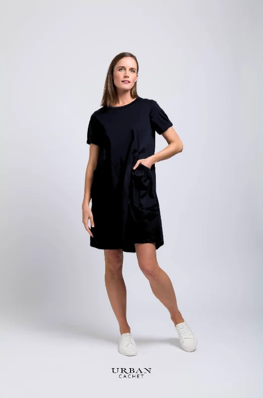 Foil Weekend Mixer Dress in Black