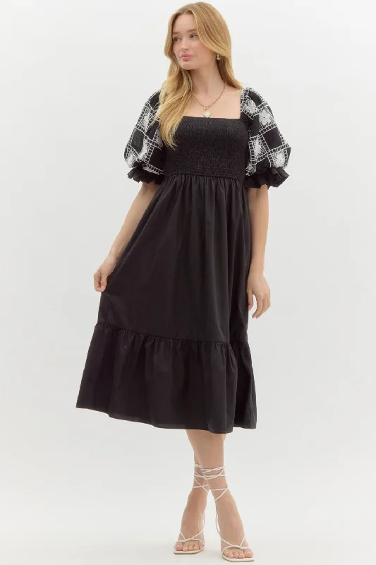 Midnight Embroidered Dress