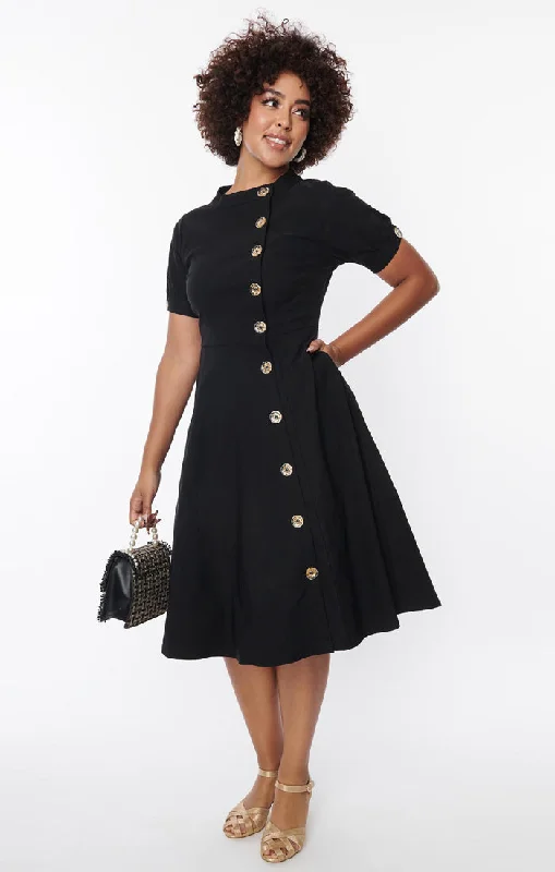 Button-Front Swing Dress by Unique Vintage - Size S/4