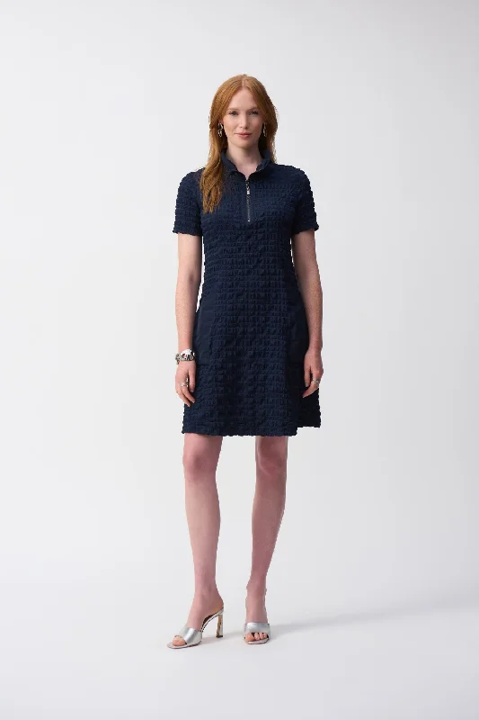 Joseph Ribkoff Bubble Jacquard A-Line Dress - Style 251084-MB