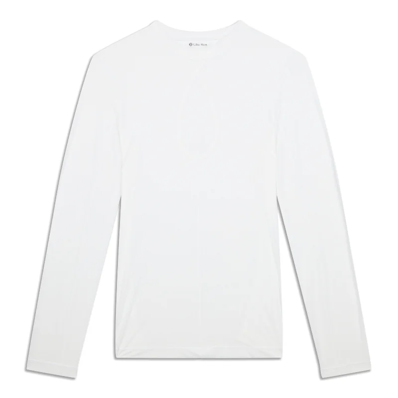 Keyhole Long-Sleeve Shirt - Resale Trendy Ruffled Short Sleeve