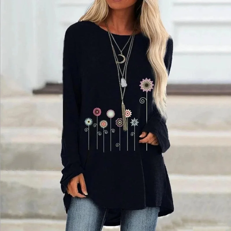 New Autumn Floral Print Loose Tshirts Women Long Sleeve Casual T Shirts Plus Size S-5XL Female Shirts 2019 Women Clothes Tops Cozy Cotton Short Tee New Autumn Floral Print Loose Tshirts Women Long Sleeve Casual T Shirts Plus Size S-5XL Female Shirts 2019 Women Clothes Tops Cozy Cotton Short Tee