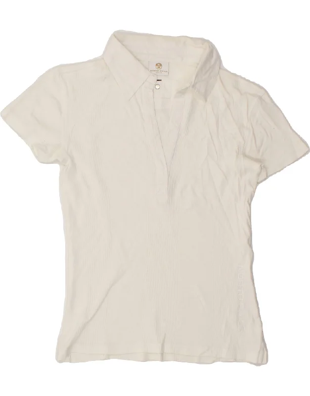 NORTH SAILS Womens Polo Shirt UK 10 Small White Cotton Comfortable Stretch Short Shirt NORTH SAILS Womens Polo Shirt UK 10 Small White Cotton Comfortable Stretch Short Shirt