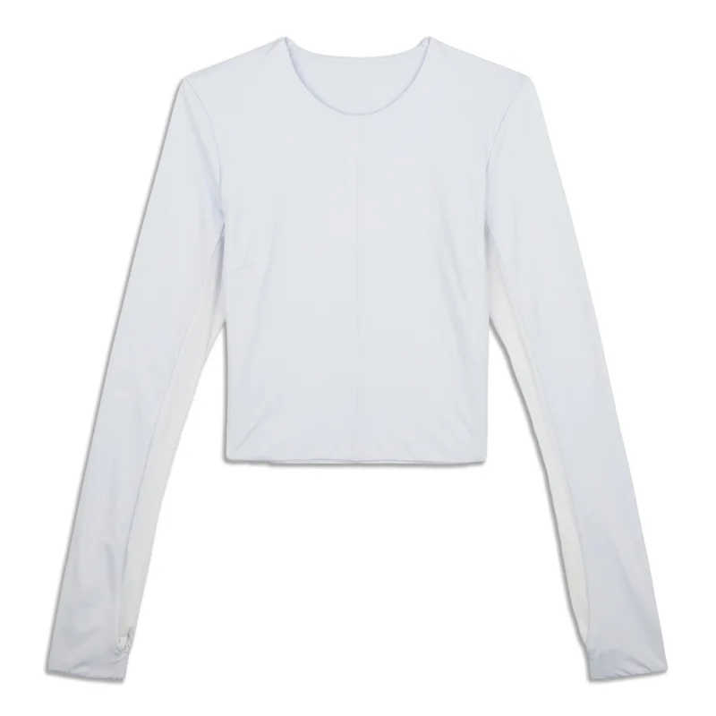 Tight-Fit Lined Long-Sleeve Shirt - Resale Classic Cropped Short Sleeve