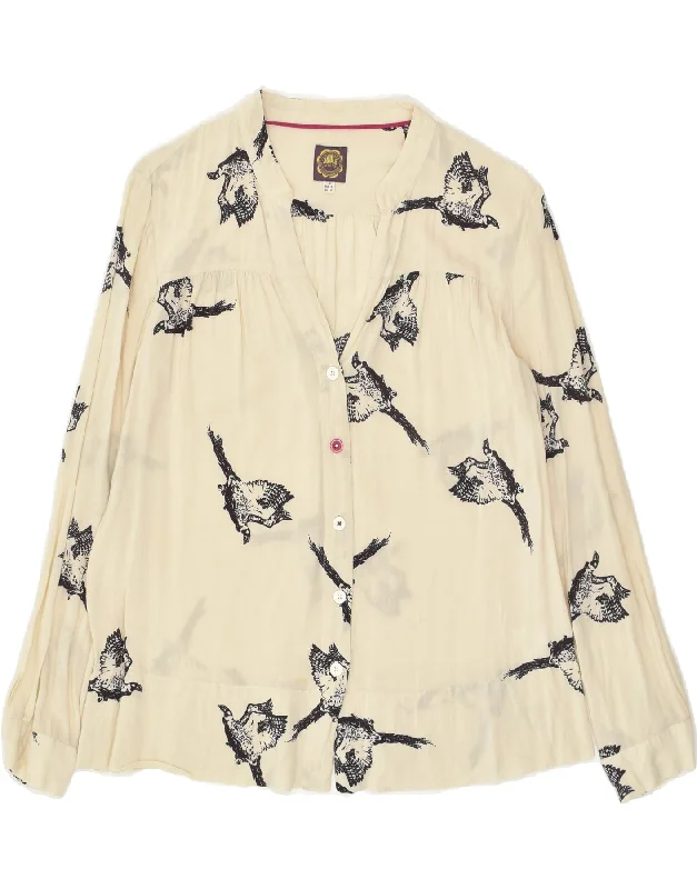 TOM JOULE Womens Shirt Blouse UK 10 Small Grey Animal Print Stylish Round Neck Shirt TOM JOULE Womens Shirt Blouse UK 10 Small Grey Animal Print Stylish Round Neck Shirt