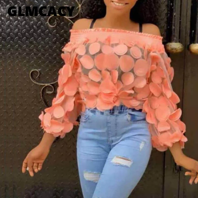 Women Sexy Solid Off Shoulder Blouse Shirt 3D Dots Backless Slim Elegant Beach Blouse Shirt Blusas Women Tops Summer Relaxed Cotton Short Blouse Women Sexy Solid Off Shoulder Blouse Shirt 3D Dots Backless Slim Elegant Beach Blouse Shirt Blusas Women Tops Summer Relaxed Cotton Short Blouse