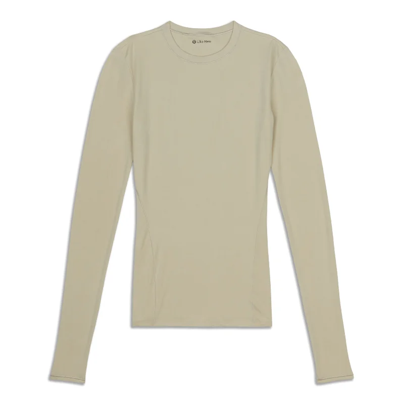 Wundermost Ultra-Soft Crewneck Long-Sleeve Shirt - Resale Casual Loose Short Sleeve