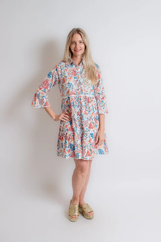 "Francis" Midi Dress Trendy Off-Shoulder Ruffle Midi Dress