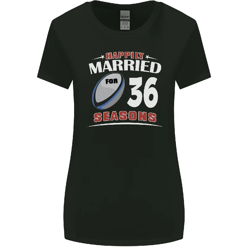36 Year Wedding Anniversary 36th Rugby Womens Wider Cut T-Shirt Mesh Fabric Canvas Fabric Denim Fabric 36 Year Wedding Anniversary 36th Rugby Womens Wider Cut T-Shirt Mesh Fabric Canvas Fabric Denim Fabric