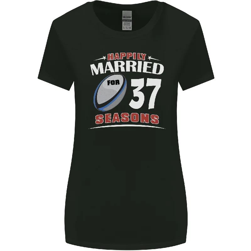 37 Year Wedding Anniversary 37th Rugby Womens Wider Cut T-Shirt Terry Blend Velvet Blend Canvas Blend 37 Year Wedding Anniversary 37th Rugby Womens Wider Cut T-Shirt Terry Blend Velvet Blend Canvas Blend