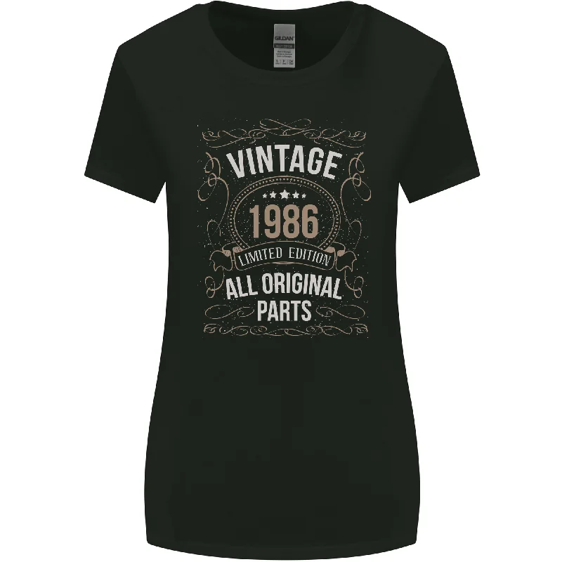 37th Birthday Limited Edition 1986 Womens Wider Cut T-Shirt Polka Dot Checkered Tartan 37th Birthday Limited Edition 1986 Womens Wider Cut T-Shirt Polka Dot Checkered Tartan