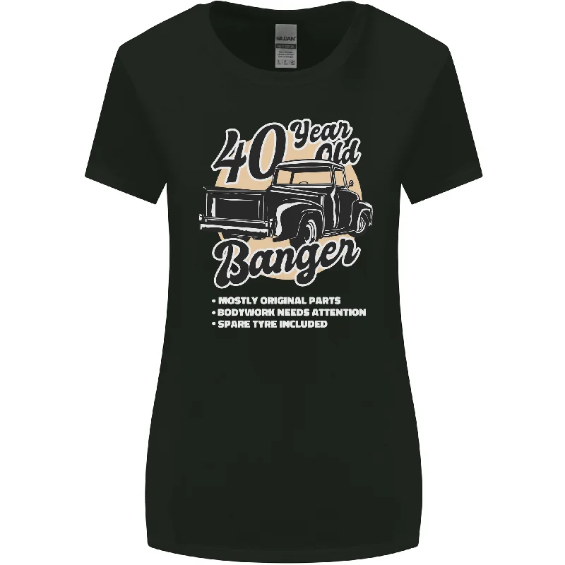 40 Year Old Banger Birthday 40th Year Old Womens Wider Cut T-Shirt Mesh Canvas Denim