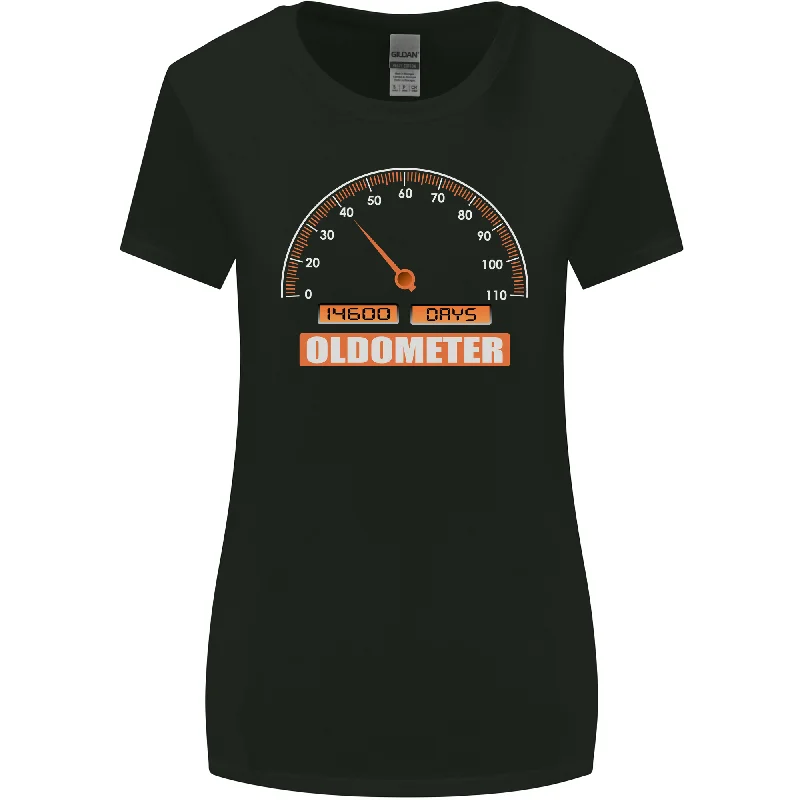 40th Birthday 40 Year Old Ageometer Funny Womens Wider Cut T-Shirt Welt Pockets Slit Pockets 40th Birthday 40 Year Old Ageometer Funny Womens Wider Cut T-Shirt Welt Pockets Slit Pockets