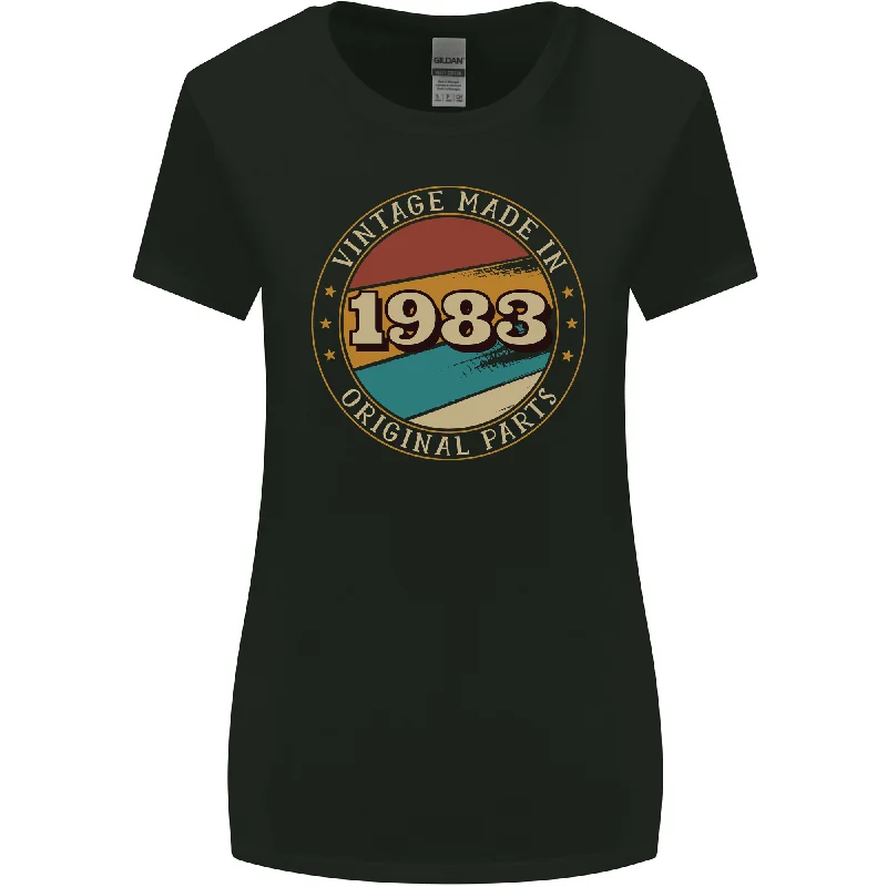 40th Birthday Vintage Made In 1983 Womens Wider Cut T-Shirt Front Pockets Side Pockets Patch Pockets 40th Birthday Vintage Made In 1983 Womens Wider Cut T-Shirt Front Pockets Side Pockets Patch Pockets