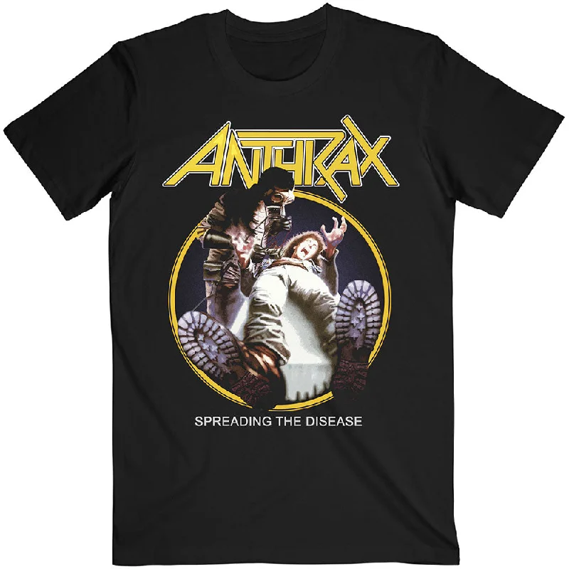 Anthrax | Official Band T-Shirt | Spreading The Disease Track list (Back Print) Oversized T-Shirt Spandex breathable Anthrax | Official Band T-Shirt | Spreading The Disease Track list (Back Print) Oversized T-Shirt Spandex breathable