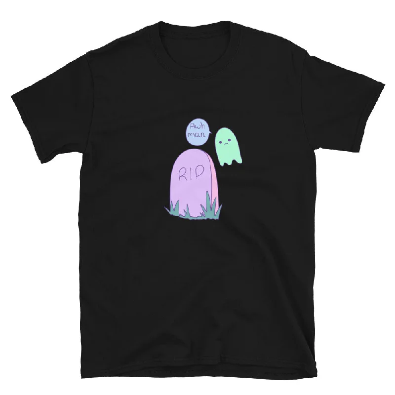 Awh Man Sad Ghost Short-Sleeve Unisex T-Shirt Chenille Blend Fleece Blend Nylon Blend Awh Man Sad Ghost Short-Sleeve Unisex T-Shirt Chenille Blend Fleece Blend Nylon Blend