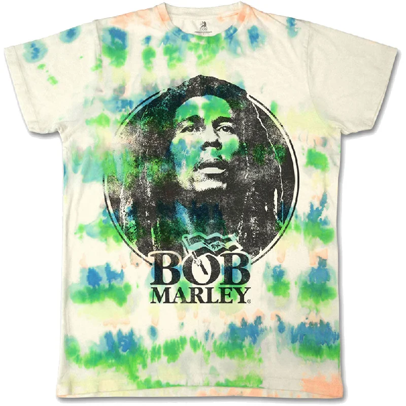 Bob Marley | Official Band T-Shirt | Black & White Logo (Dip-Dye) Chenille Fabric Brocade Fabric Lace Fabric Bob Marley | Official Band T-Shirt | Black & White Logo (Dip-Dye) Chenille Fabric Brocade Fabric Lace Fabric