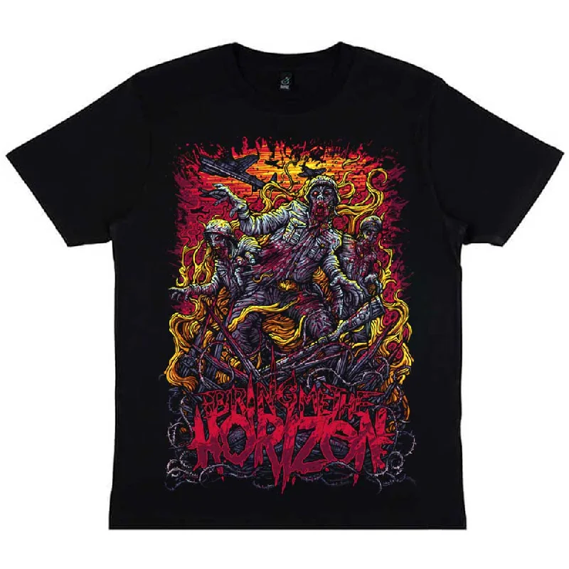 Bring Me The Horizon | Official Band T-Shirt | Zombie Army Zippered Buttoned Snapped Bring Me The Horizon | Official Band T-Shirt | Zombie Army Zippered Buttoned Snapped