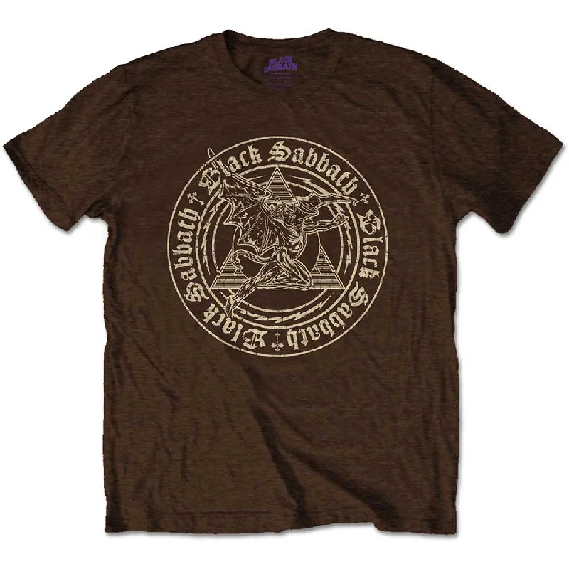 Black Sabbath | Official Band T-Shirt | Henry Pyramid Emblem Houndstooth Herringbone Solid Black Sabbath | Official Band T-Shirt | Henry Pyramid Emblem Houndstooth Herringbone Solid