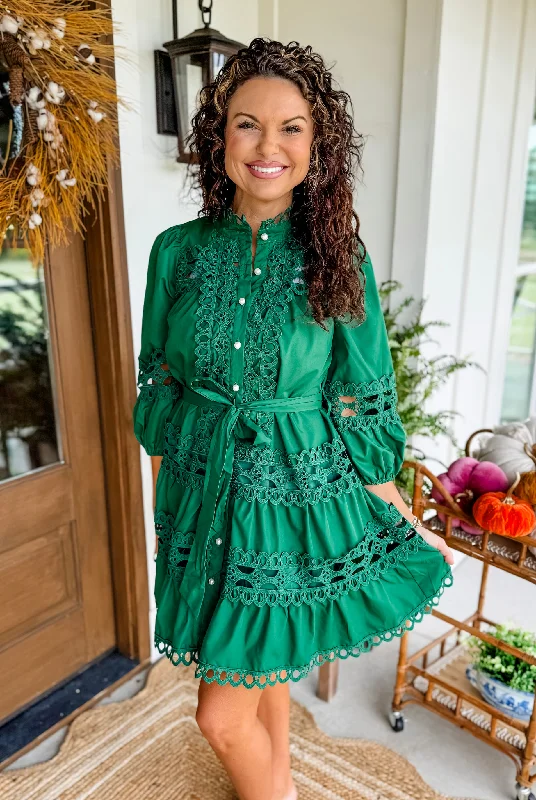Do What You Love Mini Dress in Forest Cozy Ribbed Mini Dress