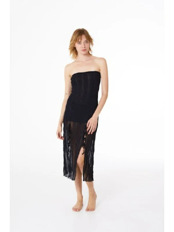 Find Me Now Mariposa Tube Midi Dress Stylish Button-Up Midi Dress