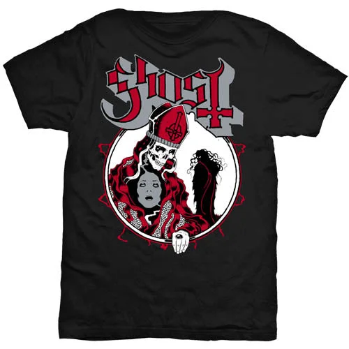 Ghost | Official Band T-Shirt | Hi-Red Possession Ribbed T-Shirt High Neck Heavyweight Ghost | Official Band T-Shirt | Hi-Red Possession Ribbed T-Shirt High Neck Heavyweight