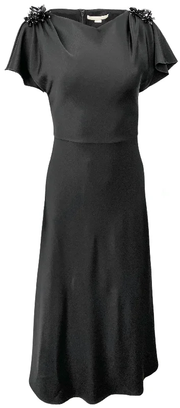 Jason Wu Collection Embellished Bias Midi Dress in Black Trendy Floral Wrap Midi Dress Jason Wu Collection Embellished Bias Midi Dress in Black Trendy Floral Wrap Midi Dress