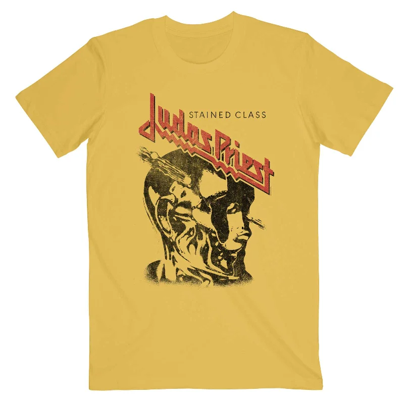 Judas Priest | Official Band T-shirt | Stained Class Vintage Head Satin Blend Silk Blend Wool Blend Judas Priest | Official Band T-shirt | Stained Class Vintage Head Satin Blend Silk Blend Wool Blend