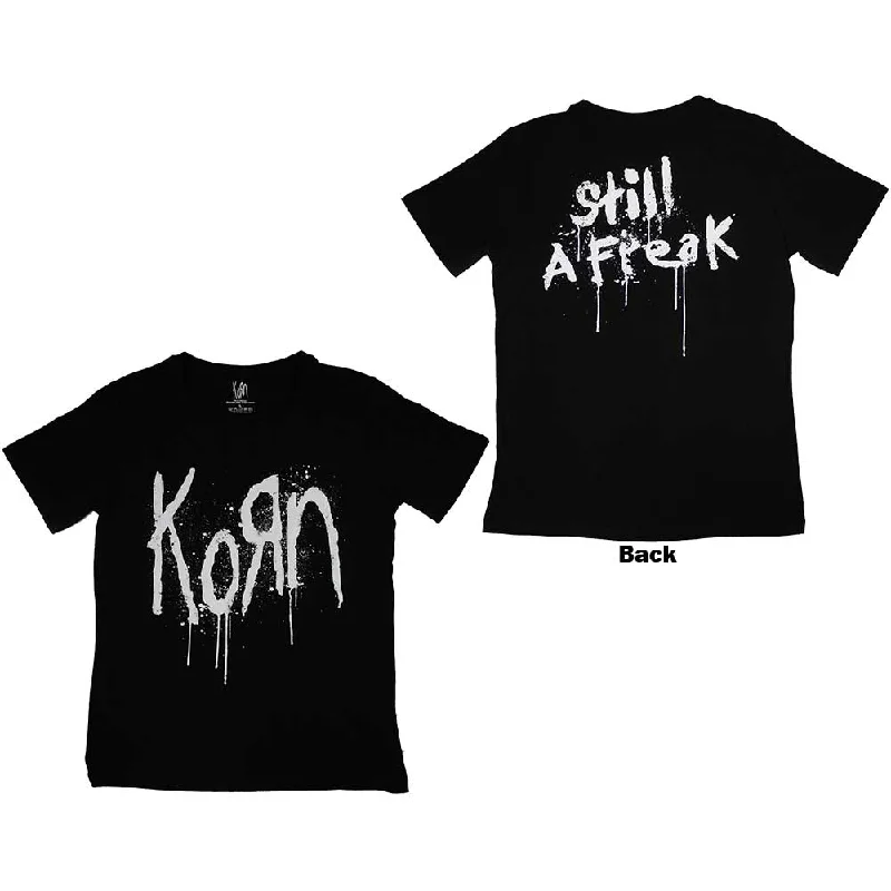 Korn | Official Band Ladies T-Shirt | Still A Freak (Back Print) Fashionable Trendy Casual