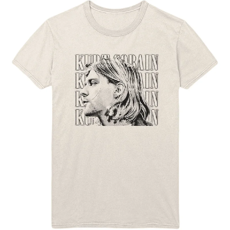 Kurt Cobain | Official Band T-Shirt | Contrast Profile Notch Collar Peter Pan Collar Cowl Neck Kurt Cobain | Official Band T-Shirt | Contrast Profile Notch Collar Peter Pan Collar Cowl Neck