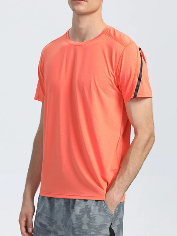 Men's loose, breathable and quick-drying sports t-shirt Mesh Blend Leather Blend Suede Blend Men's loose, breathable and quick-drying sports t-shirt Mesh Blend Leather Blend Suede Blend