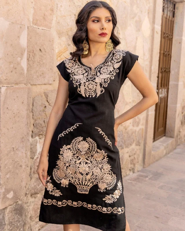 Kimono Golden Midi Dress Stylish Button-Up Midi Dress