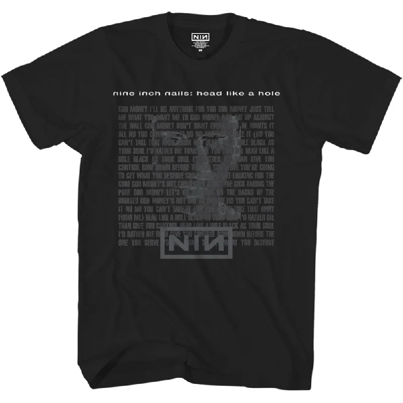 Nine Inch Nails | Official Band T-Shirt | Head Like A Hole Spandex Blend Rayon Blend Denim Blend Nine Inch Nails | Official Band T-Shirt | Head Like A Hole Spandex Blend Rayon Blend Denim Blend