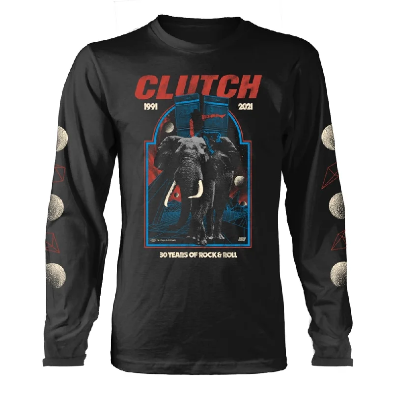 Clutch Unisex Long Sleeved T-shirt: Elephant (Black) (back print) Machine Wash Dry Clean Hand Wash Clutch Unisex Long Sleeved T-shirt: Elephant (Black) (back print) Machine Wash Dry Clean Hand Wash