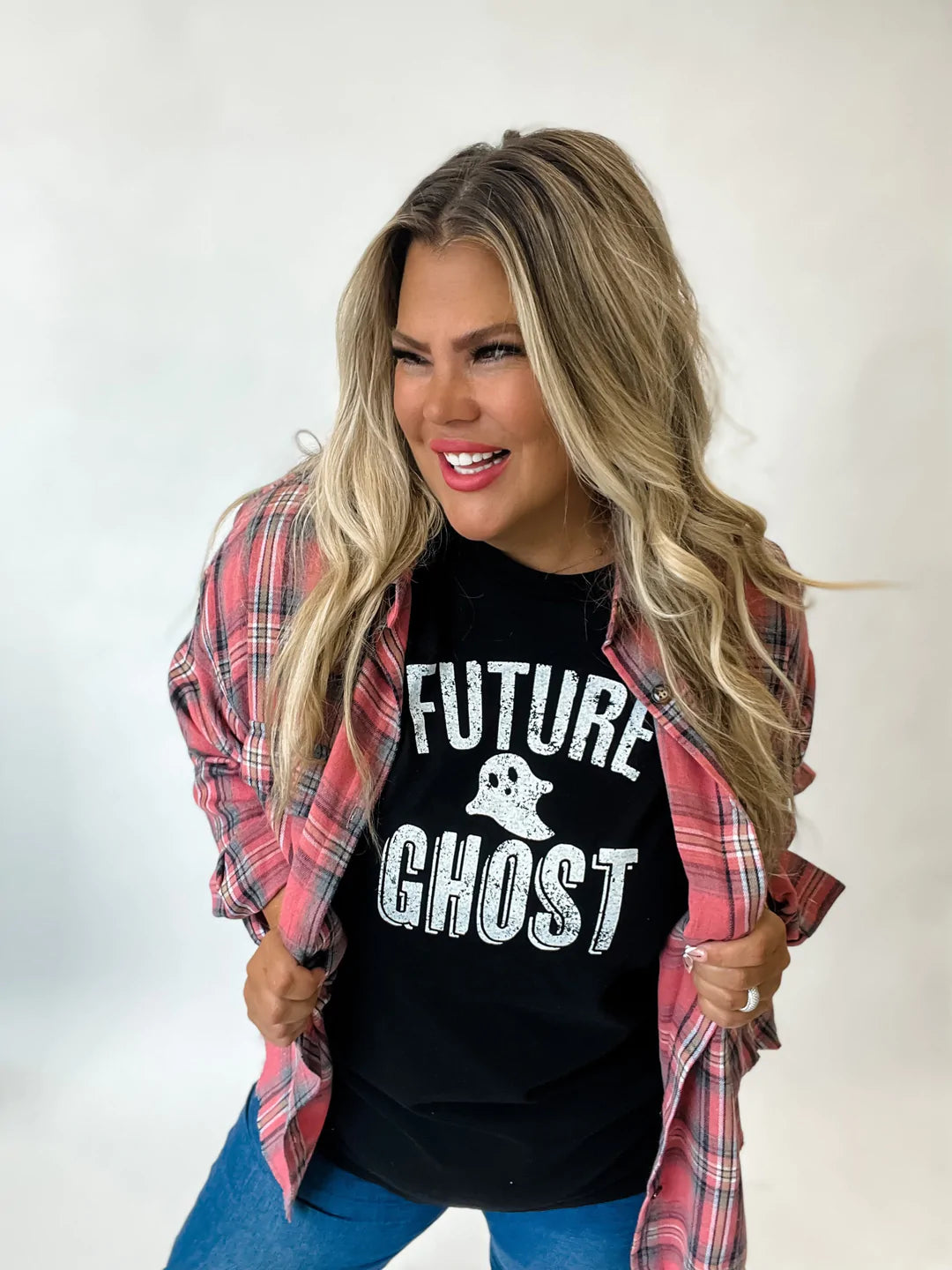 "Future Ghost" by Blakeley - Graphic Tee Layered Multi-layer Single Layer