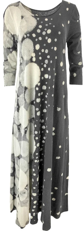 Raquel Allegra Lucy Drama Midi Dress in Antique Black Elegant Puff Sleeve Midi Dress Raquel Allegra Lucy Drama Midi Dress in Antique Black Elegant Puff Sleeve Midi Dress