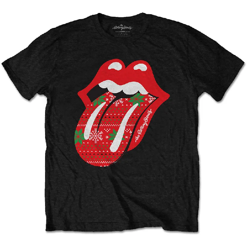The Rolling Stones | Official Band T-Shirt | Christmas Tongue Anti-Pilling Machine Wash Handmade The Rolling Stones | Official Band T-Shirt | Christmas Tongue Anti-Pilling Machine Wash Handmade