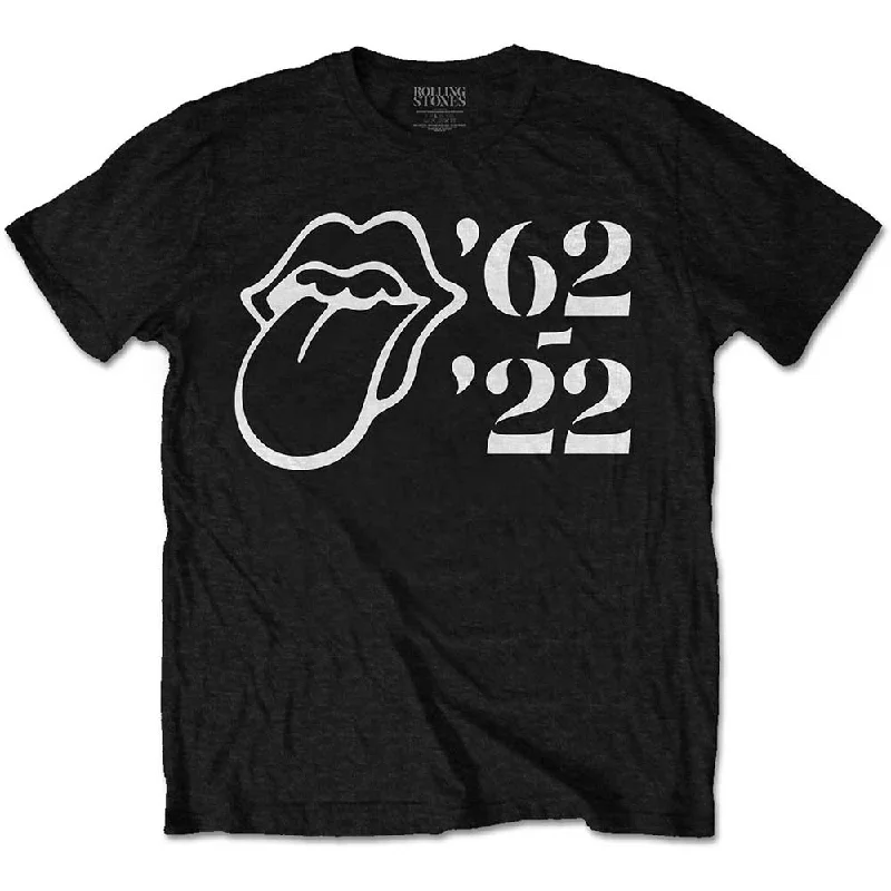 The Rolling Stones | Official Band T-Shirt | Sixty Outline '62 - '22 Welt Pockets Slit Pockets The Rolling Stones | Official Band T-Shirt | Sixty Outline '62 - '22 Welt Pockets Slit Pockets