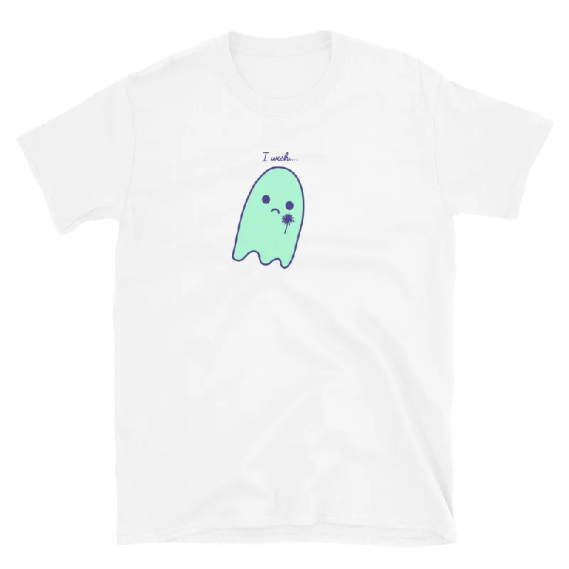 Sad Ghost Comic Dandelion Wish Short-Sleeve Unisex T-Shirt Basic T-Shirt Crew Neck Short Sleeve Sad Ghost Comic Dandelion Wish Short-Sleeve Unisex T-Shirt Basic T-Shirt Crew Neck Short Sleeve