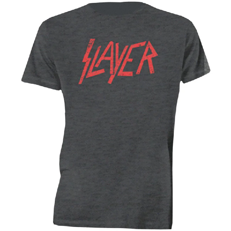 Slayer | Official Band T-Shirt | Distressed Logo Chenille Fabric Brocade Fabric Lace Fabric Slayer | Official Band T-Shirt | Distressed Logo Chenille Fabric Brocade Fabric Lace Fabric