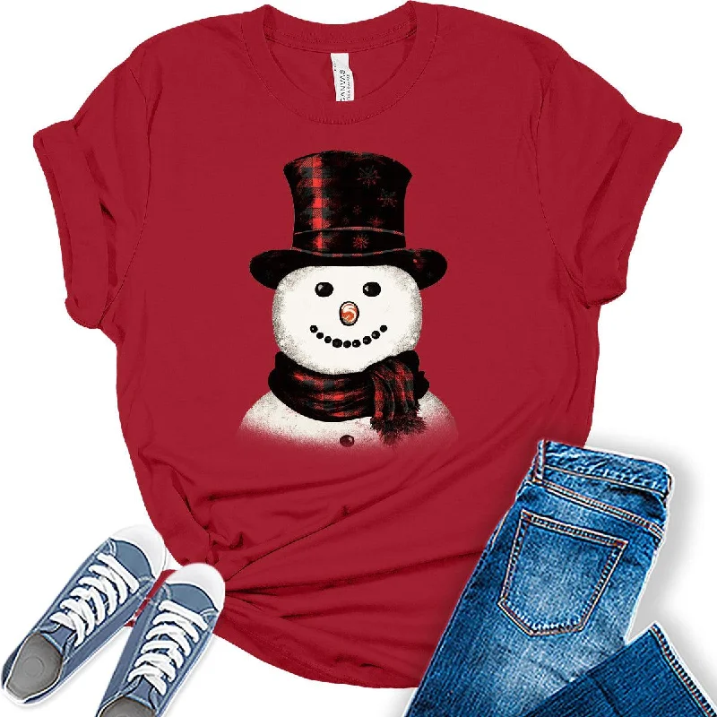 Christmas Shirts for Womennowman T-Shirt Winter Graphic Tees Machine Wash Dry Clean Hand Wash Christmas Shirts for Womennowman T-Shirt Winter Graphic Tees Machine Wash Dry Clean Hand Wash