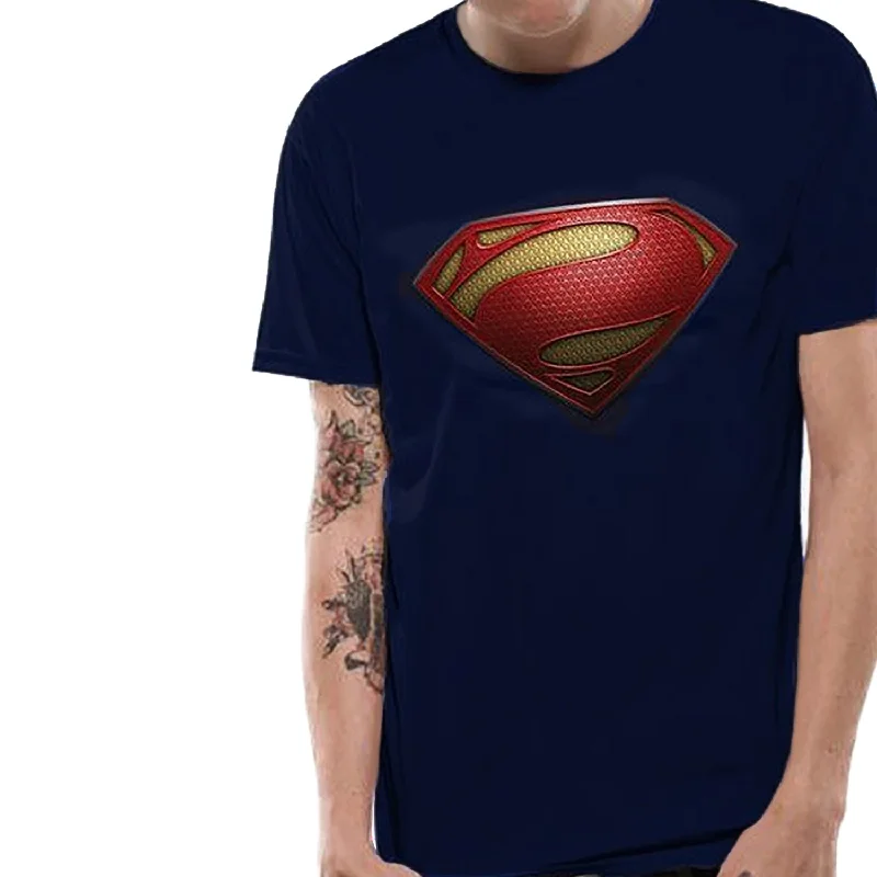 Superman Textured Logo Unisex T-Shirt XXL Fan Apparel Anti-Pilling Machine Wash Handmade Superman Textured Logo Unisex T-Shirt XXL Fan Apparel Anti-Pilling Machine Wash Handmade
