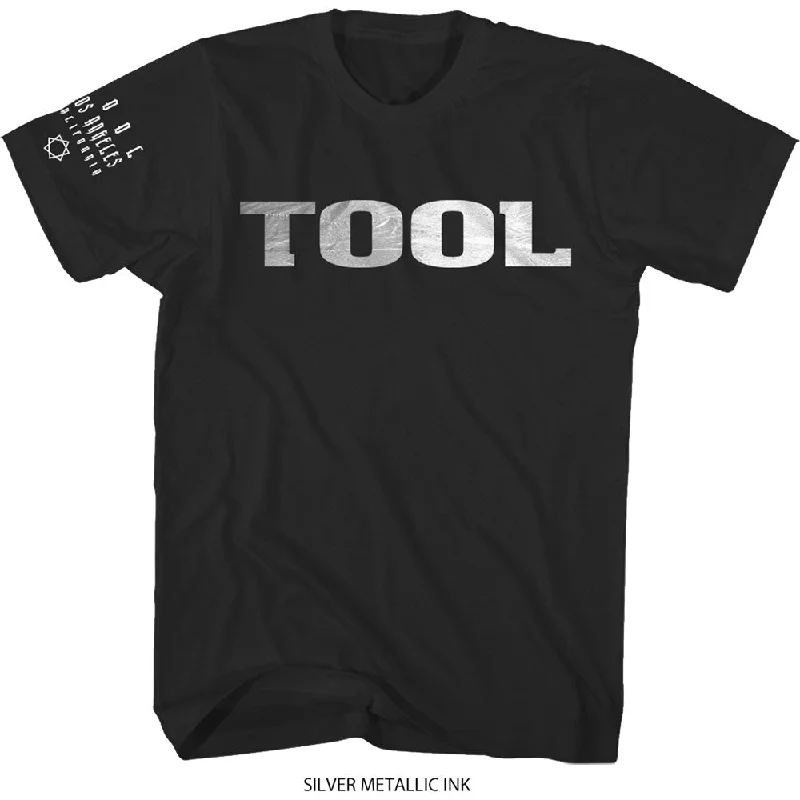 Tool | Official Band T-Shirt | Metallic Silver Logo Chenille Blend Fleece Blend Nylon Blend Tool | Official Band T-Shirt | Metallic Silver Logo Chenille Blend Fleece Blend Nylon Blend
