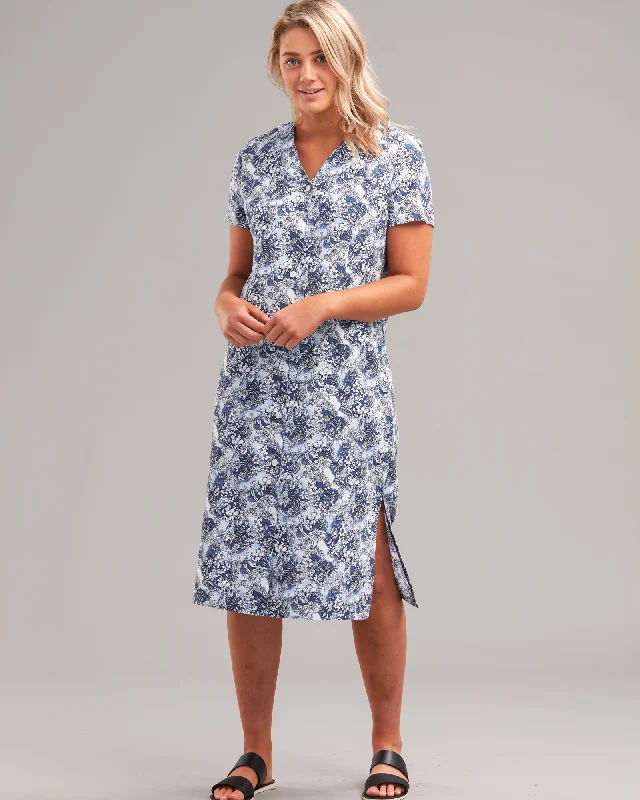 COTTON BUTTON MIDI DRESS Elegant Velvet Midi Dress