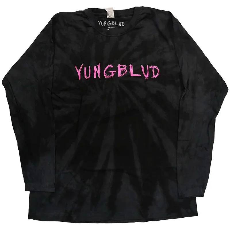 Yungblud Unisex Long Sleeved T-Shirt: Scratch Logo (Dip-Dye) Nylon Fabric Polyester Fabric Spandex Fabric Yungblud Unisex Long Sleeved T-Shirt: Scratch Logo (Dip-Dye) Nylon Fabric Polyester Fabric Spandex Fabric