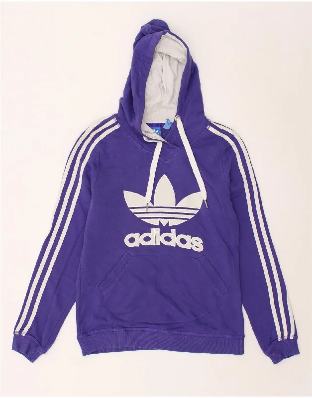 ADIDAS Womens Graphic Hoodie Jumper UK 10 Small Purple Cotton Cotton Hoodie Fleece Lining Warmth ADIDAS Womens Graphic Hoodie Jumper UK 10 Small Purple Cotton Cotton Hoodie Fleece Lining Warmth