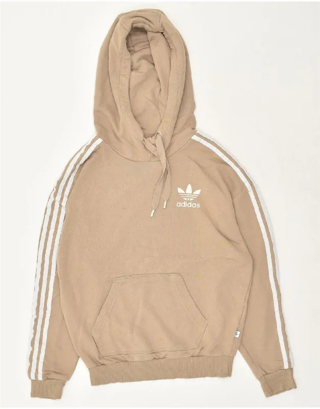 ADIDAS Womens Graphic Hoodie Jumper UK 6 XS Beige Cotton Hoodie with Camouflage Military Edgy ADIDAS Womens Graphic Hoodie Jumper UK 6 XS Beige Cotton Hoodie with Camouflage Military Edgy