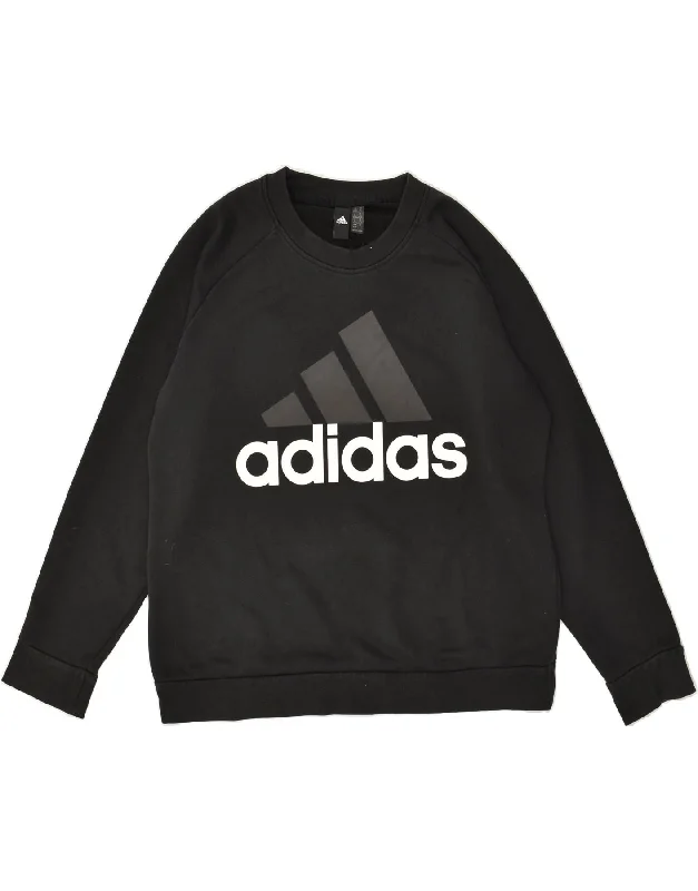 ADIDAS Womens Graphic Sweatshirt Jumper UK 20/22 XL Black Cotton Hoodie with Elastic Waist Stretchable Comfortable ADIDAS Womens Graphic Sweatshirt Jumper UK 20/22 XL Black Cotton Hoodie with Elastic Waist Stretchable Comfortable