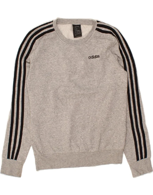ADIDAS Womens Sweatshirt Jumper UK 4/6 XS Grey Cotton Hoodie with Belted Waist Structured Tailored ADIDAS Womens Sweatshirt Jumper UK 4/6 XS Grey Cotton Hoodie with Belted Waist Structured Tailored